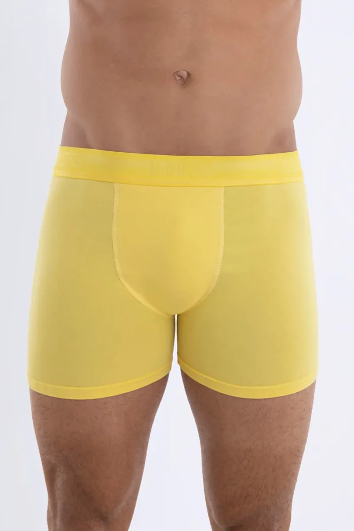 Cueca Lupo Boxer Algodão Amarela