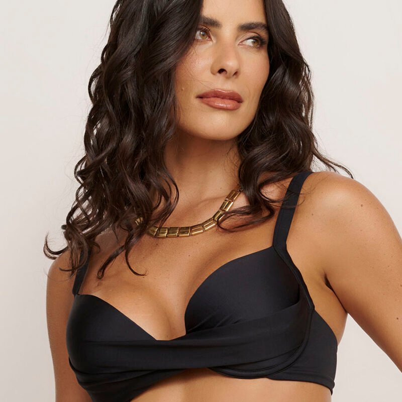 Top Meia Taça Drapeado Belles