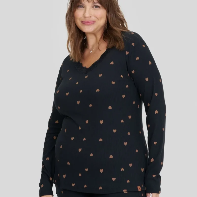 Pijama Inverno Feminino Corações