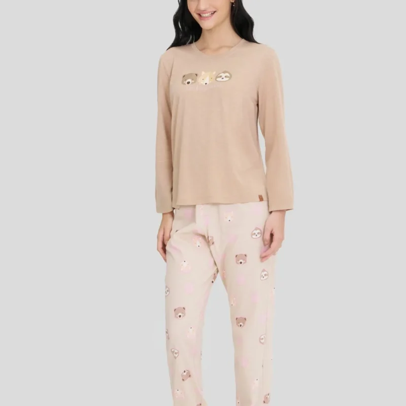 Pijama Longo Feminino Floresta